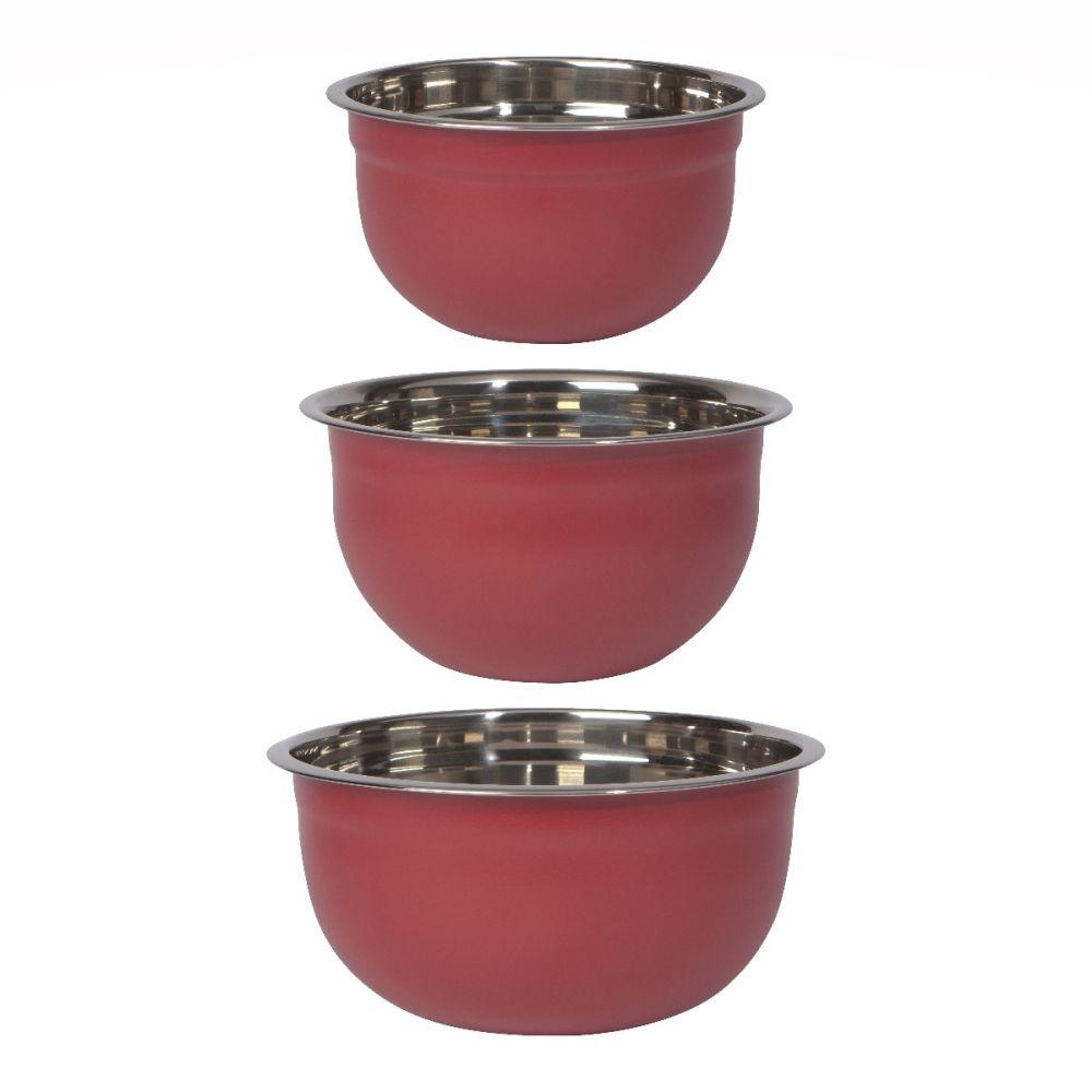 Stainless Steel Mixing Bowls | Set of 3 | Carmine