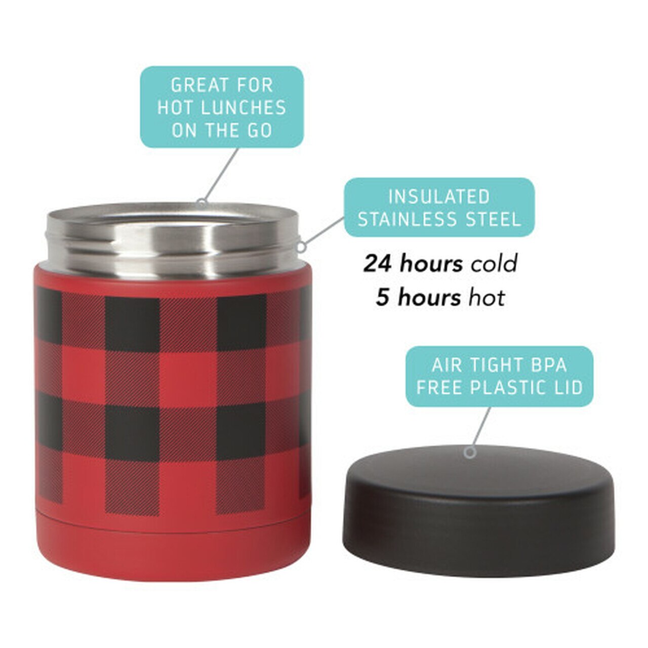 Insulated Food Jar | Buffalo Plaid