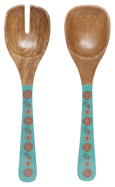 Mango Wood Salad Servers Set | Llamarama