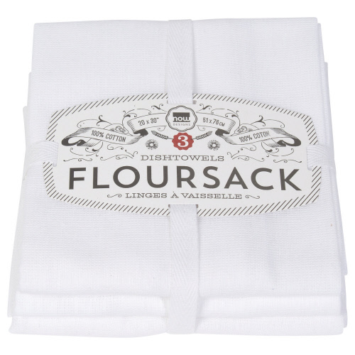 Flour Sack Tea Towels Set of 3 | White