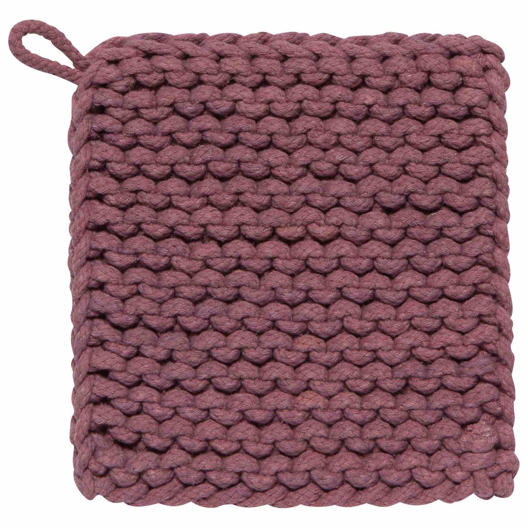 Knit Pot Holder | Ash Plum