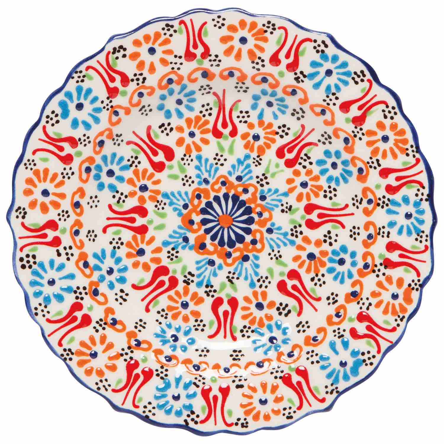 Hand-painted Turkish 7.5" Plate | Evani White