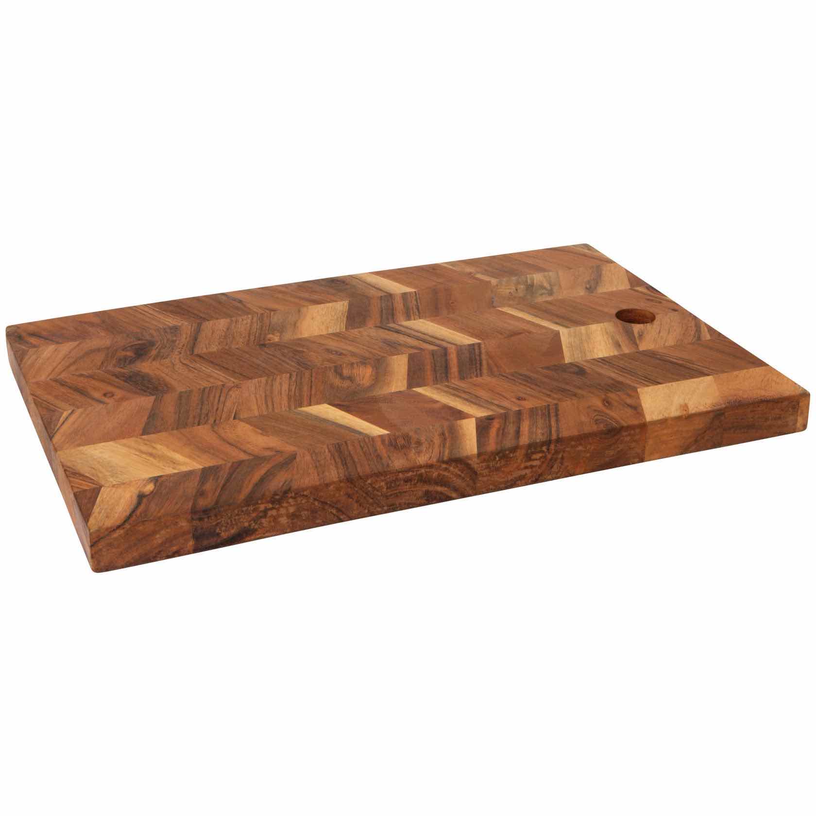 Acacia Chevron Serving Board | Charcuterie Board