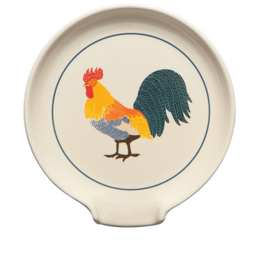 Ceramic Spoon Rest | Rooster