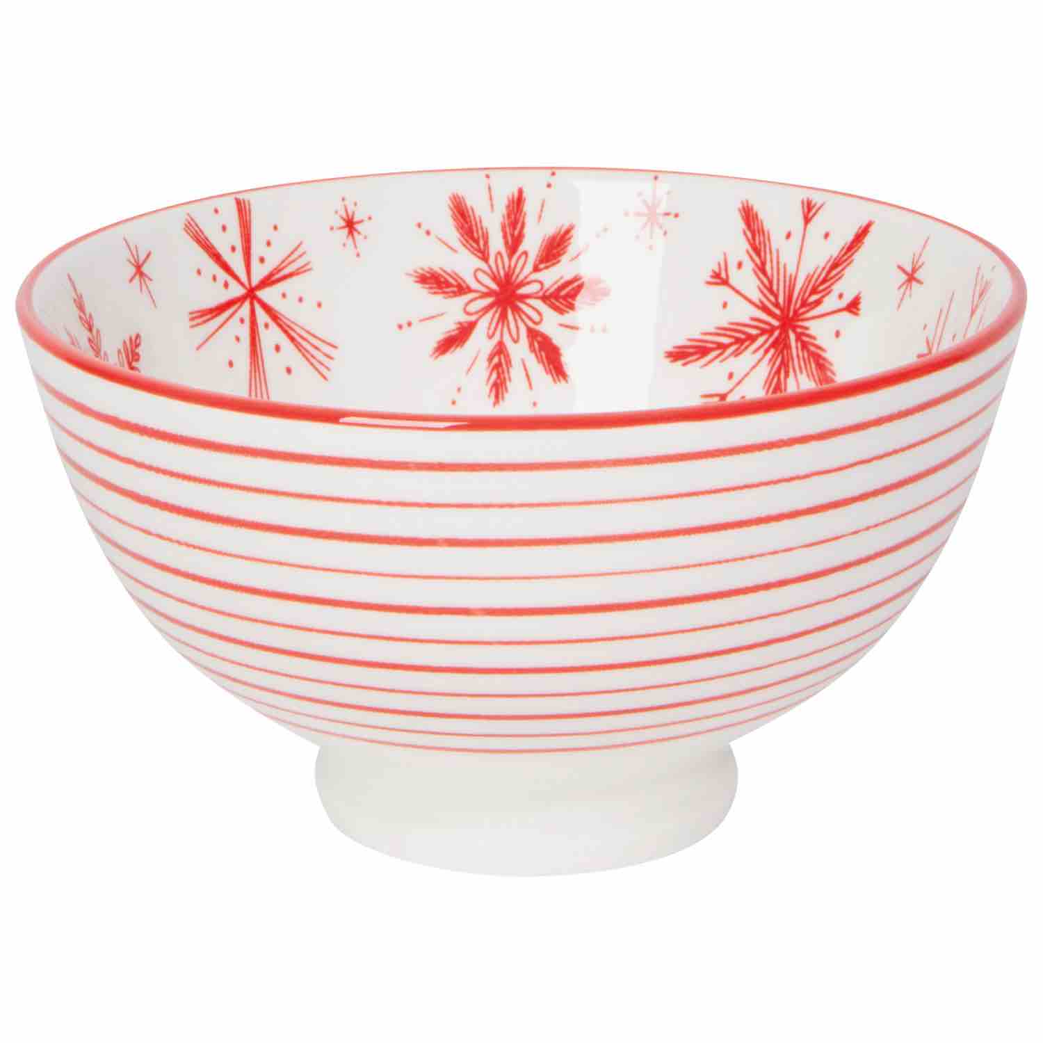 Stamped 4\" Christmas Bowl | Snowflakes