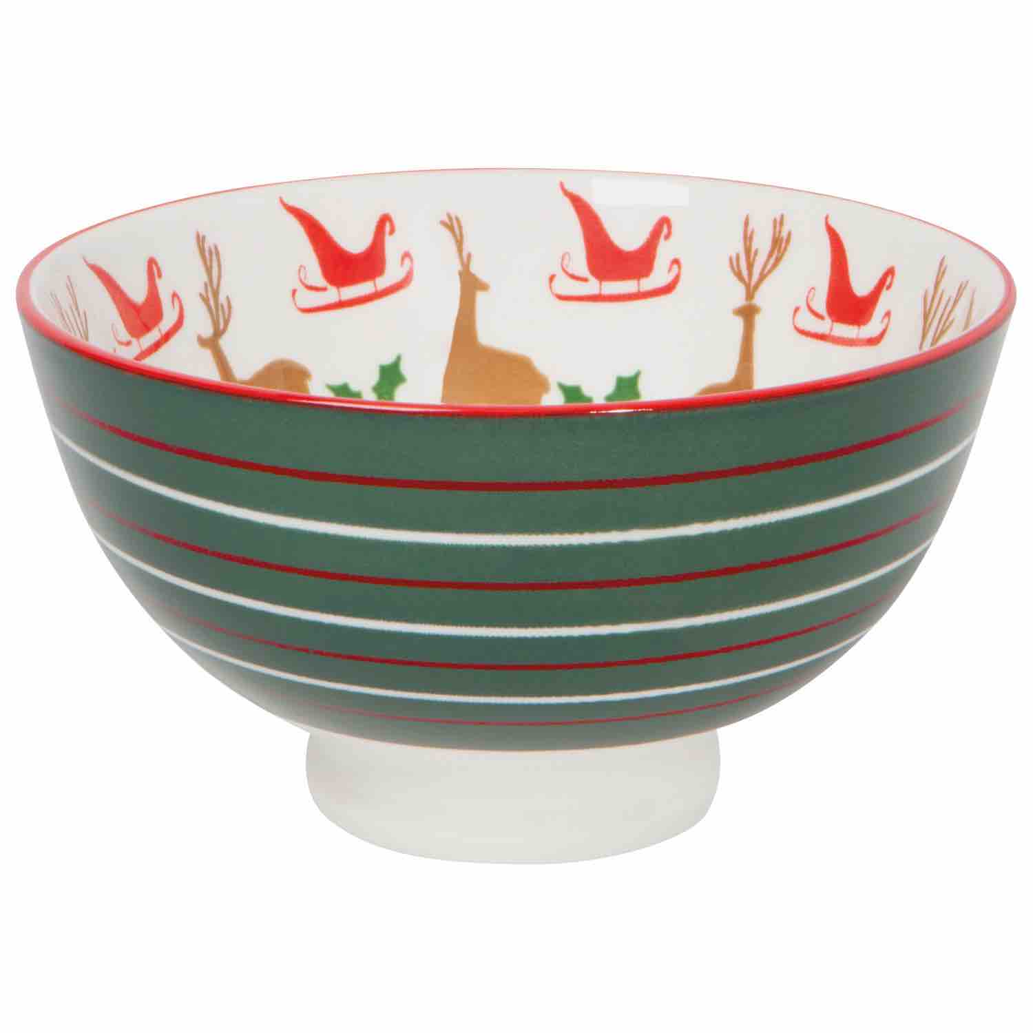 Stamped 4\" Christmas Bowl | Santa\'s Reindeer