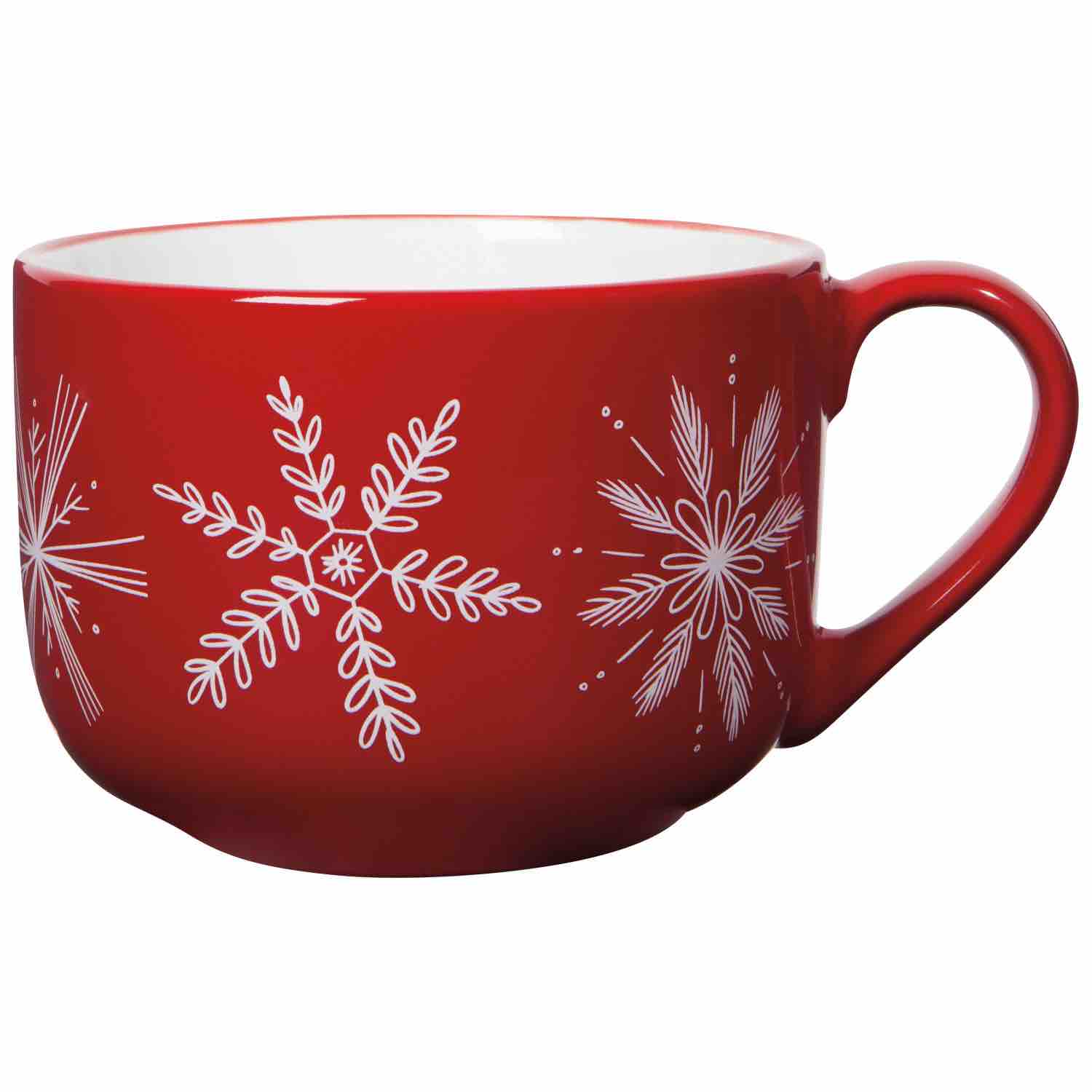 Snowflakes Christmas Latte Mug