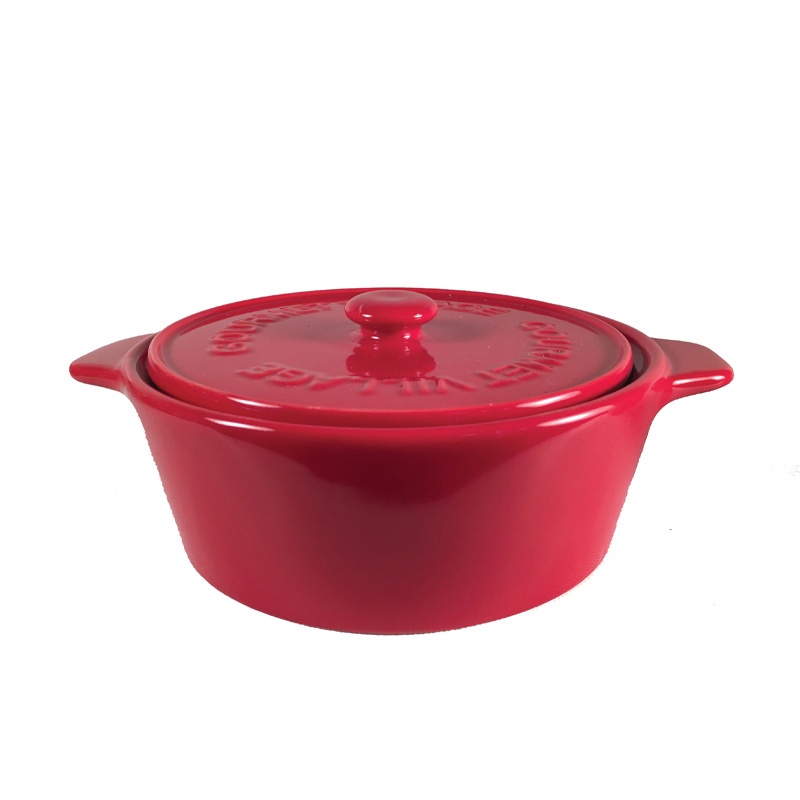 Ceramic Dip & Brie Baker | Red