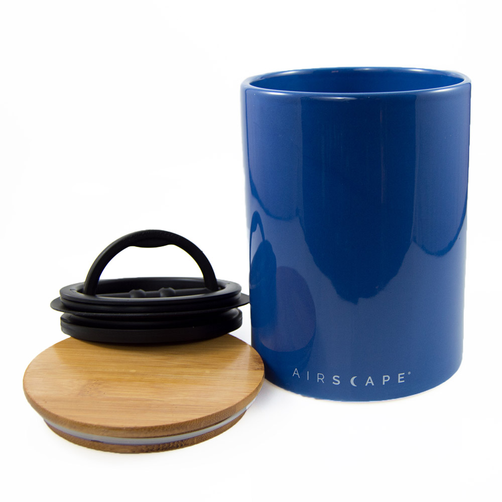 AirScape Ceramic 64oz Coffee Canister | Cobalt Blue
