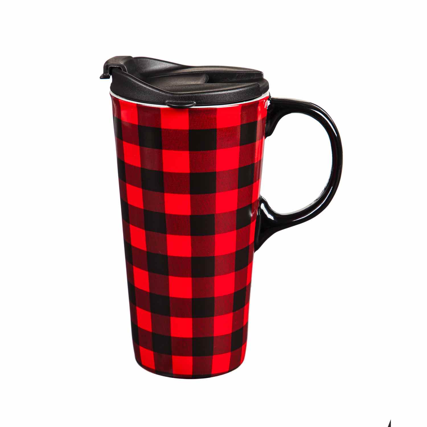 Ceramic Travel Mug | Buffalo Plaid