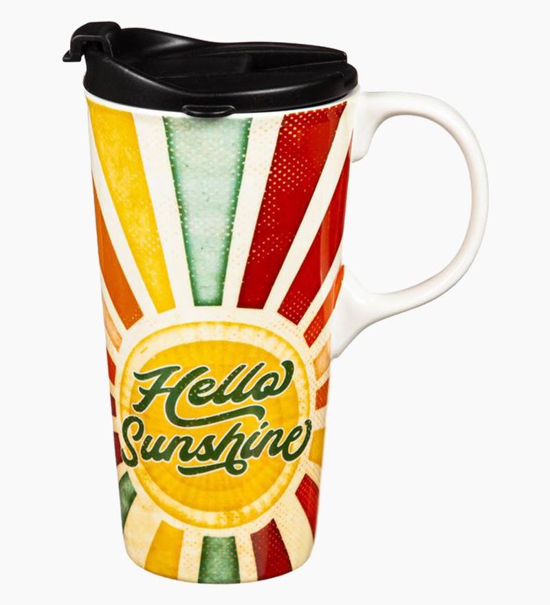 Ceramic Travel Mug | Hello Sunshine