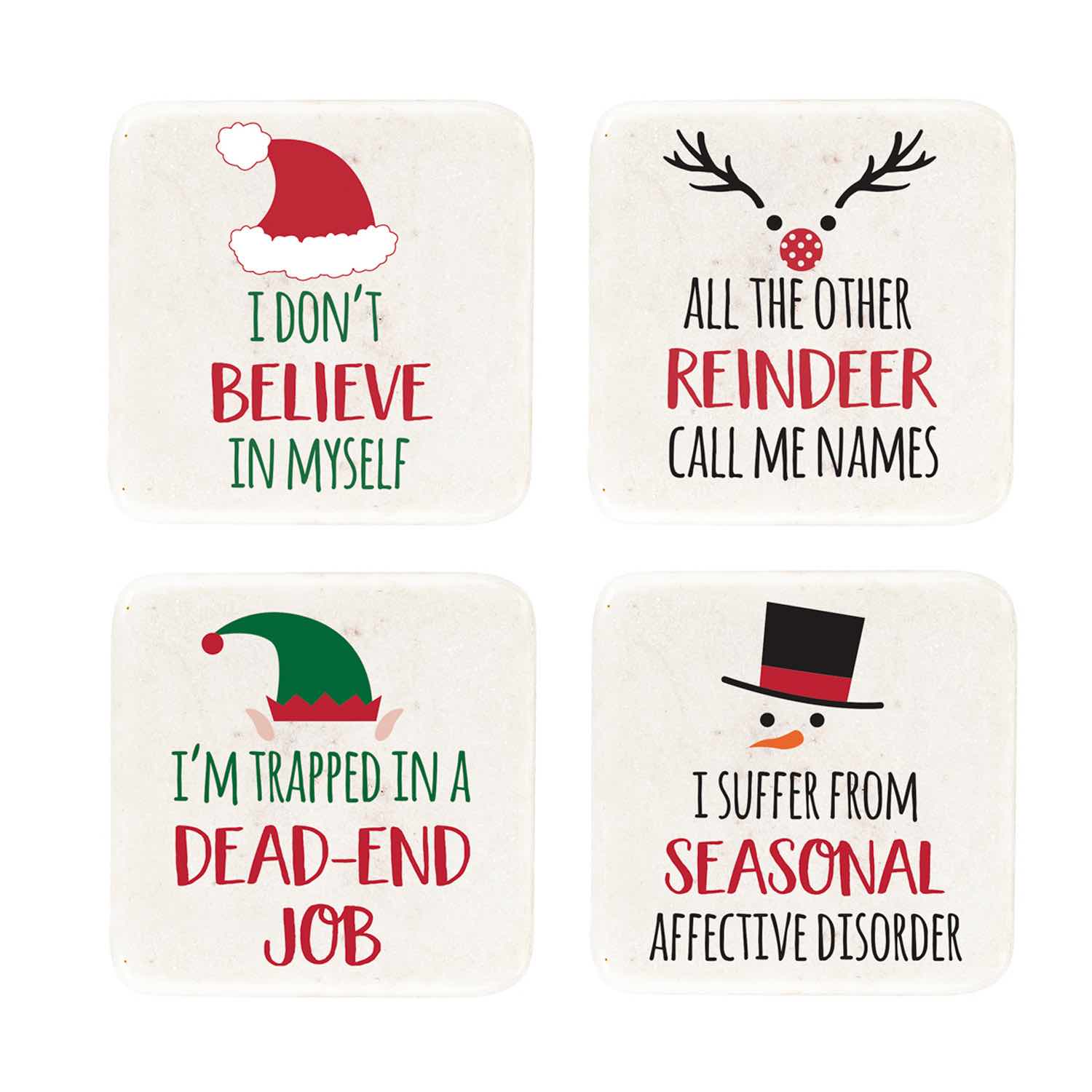 Christmas Group Therapy Stone Coasters | Set of 4