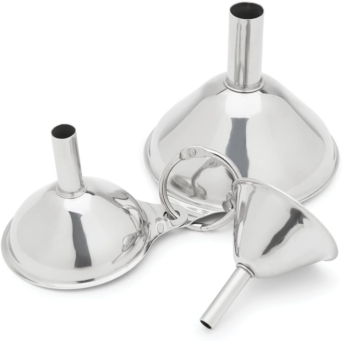 Stainless Steel Funnels | Set of 3