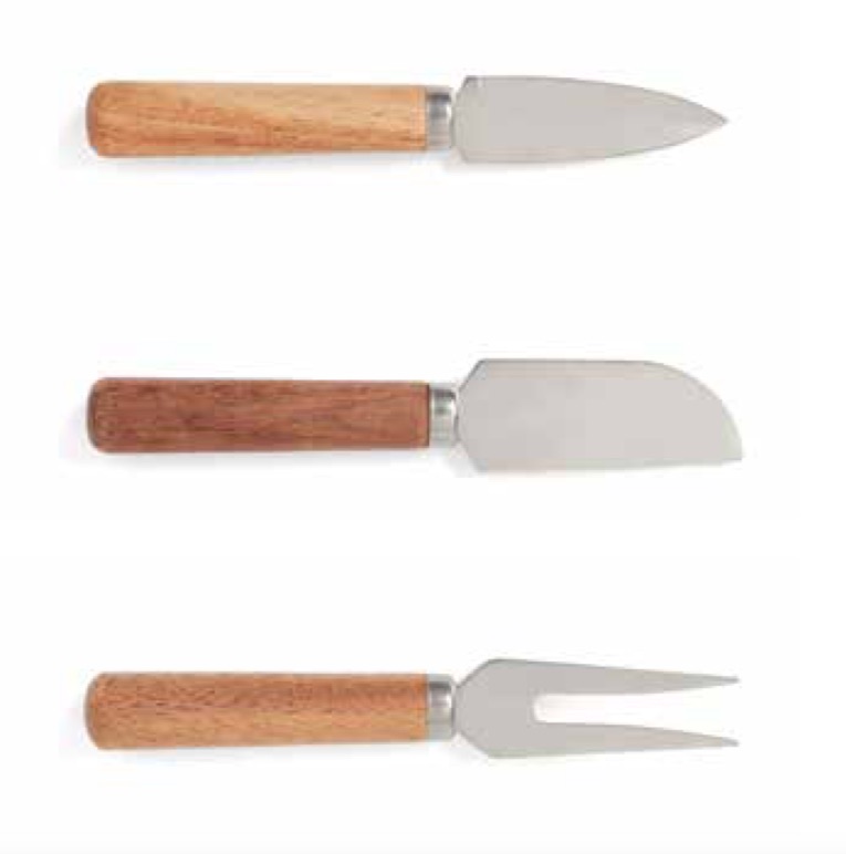 Acacia Cheese Knives | Knife Set of 3