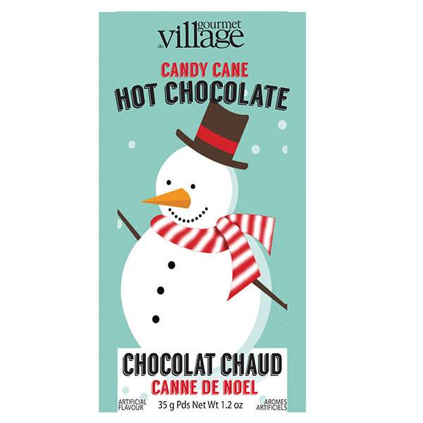 Gourmet du Village Retro Snowman Candy Cane Hot Chocolate