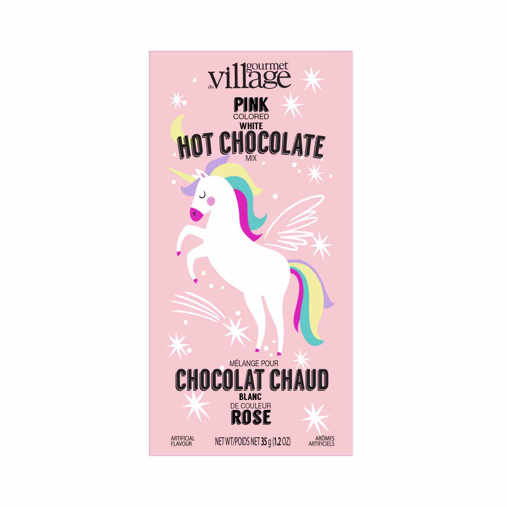 Gourmet du Village Unicorn Pink Colored White Hot Chocolate