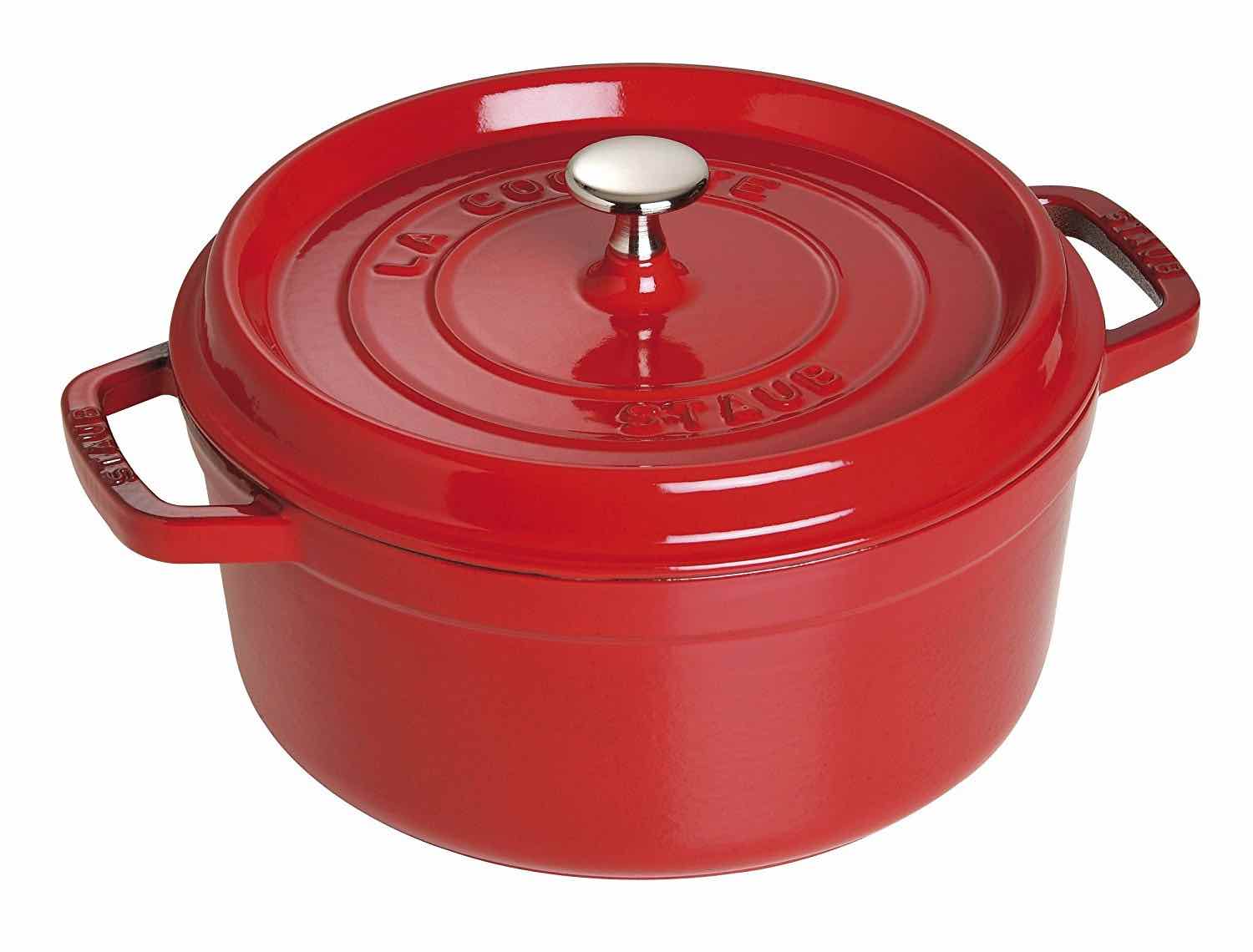 Staub 4qt Round Cast Iron Cocotte | Cherry