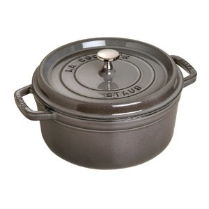 Staub 4qt Round Cast Iron Cocotte - Grey