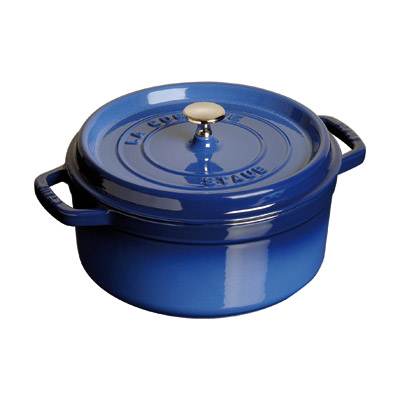 Staub 5qt Round Cast Iron Cocotte - Blue