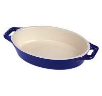 Staub Ceramic Oval Dish - Blue 2.3L