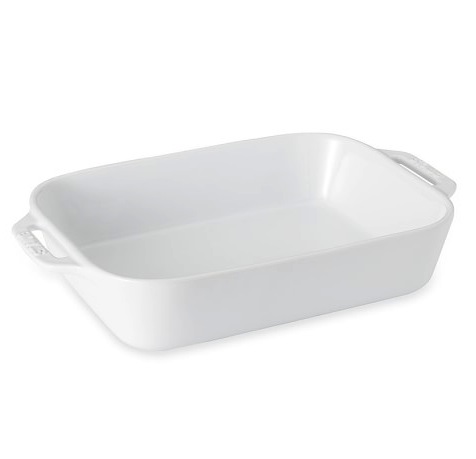 Staub Ceramic Rectangular Dish | White 4.5L