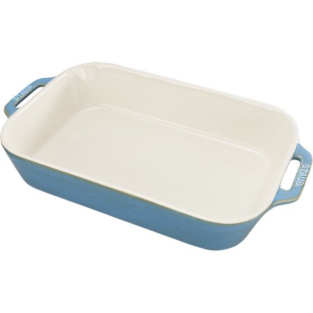 Staub Ceramic Rectangular Dish | Rustic Blue 4.5L