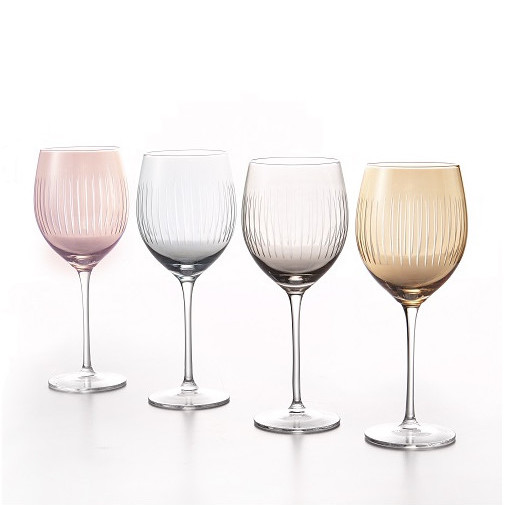 Rainbow Glo Assorted Colors Wine Glasses | Set of 4