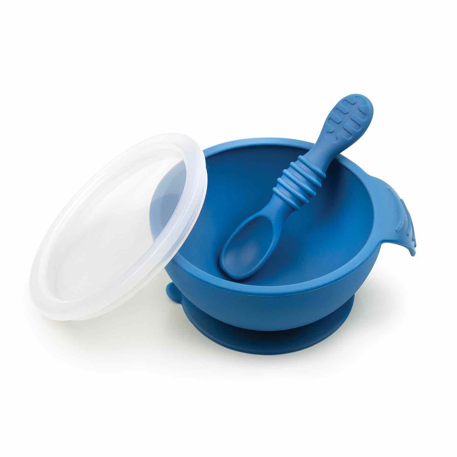 Bumkins Silicone First Feeding Set | Deep Blue