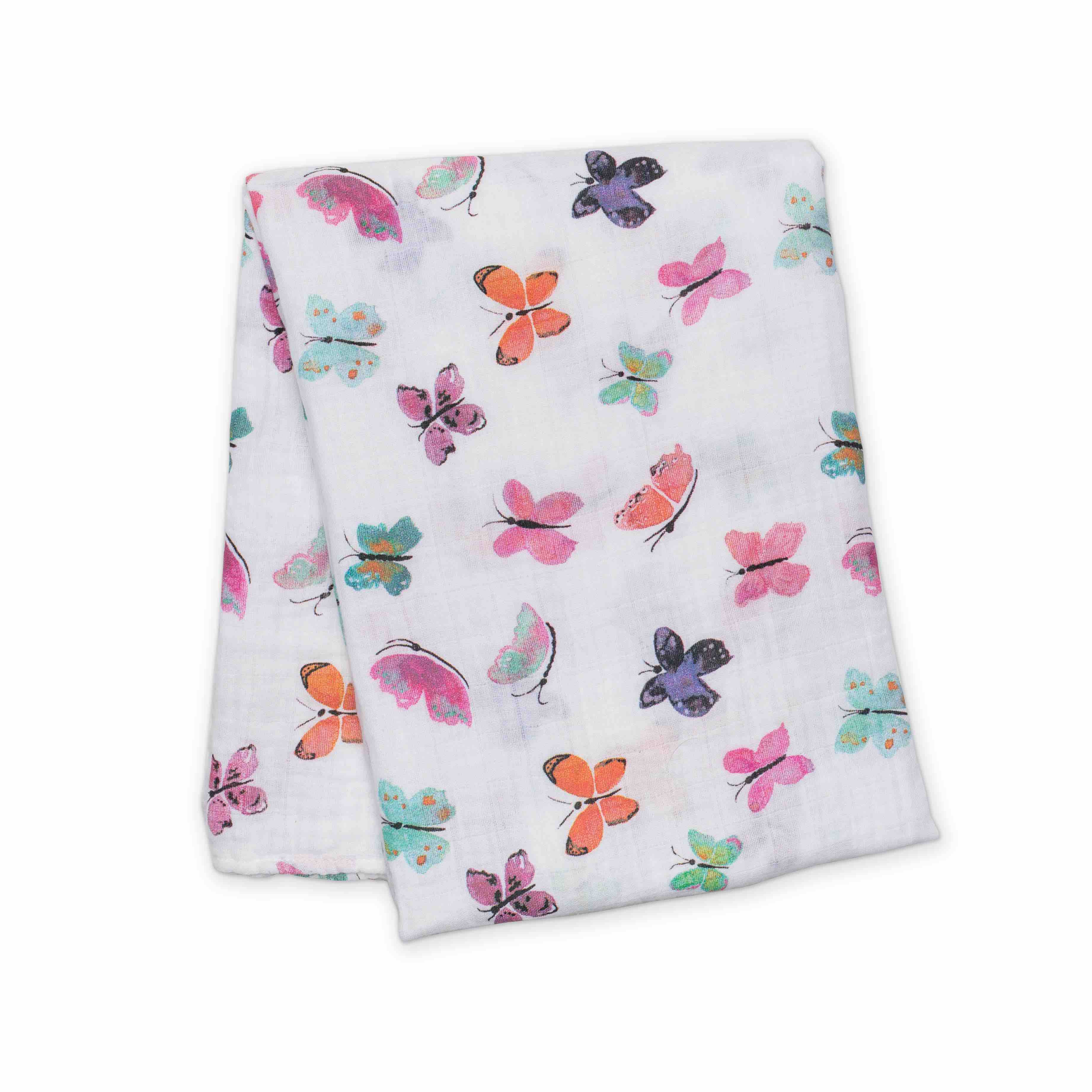 Lulujo Muslin Swaddle Blanket | Butterfly