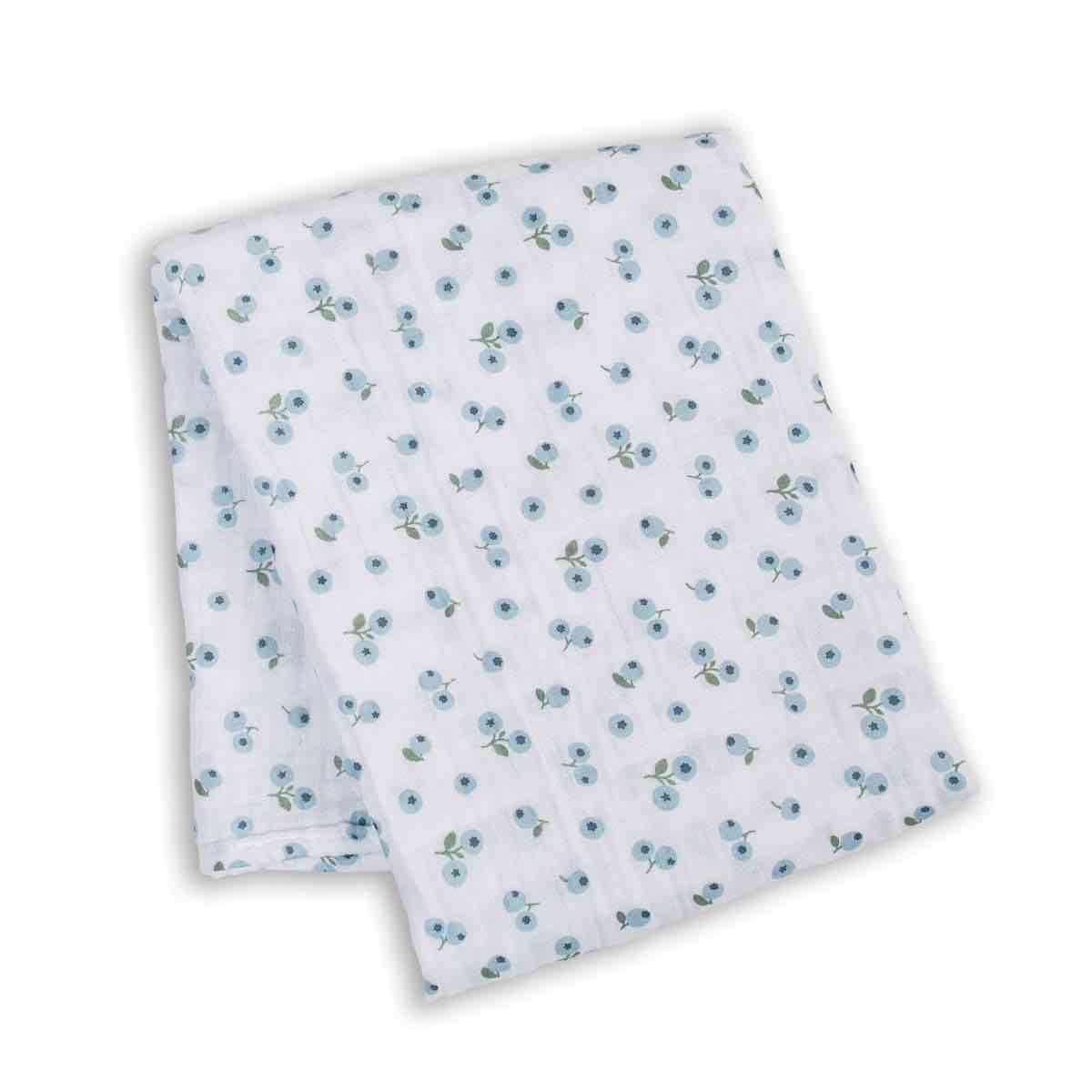 Lulujo Muslin Swaddle Blanket | Blueberries