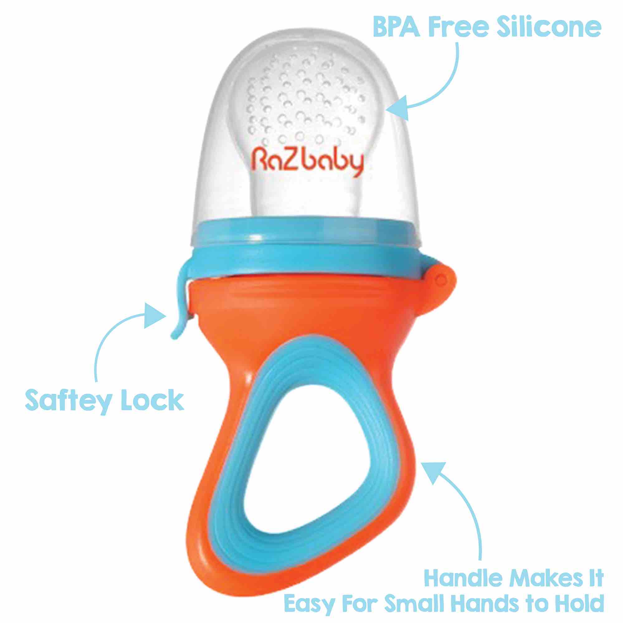 Razbaby RaZ-Berry Feeder | Blue Orange