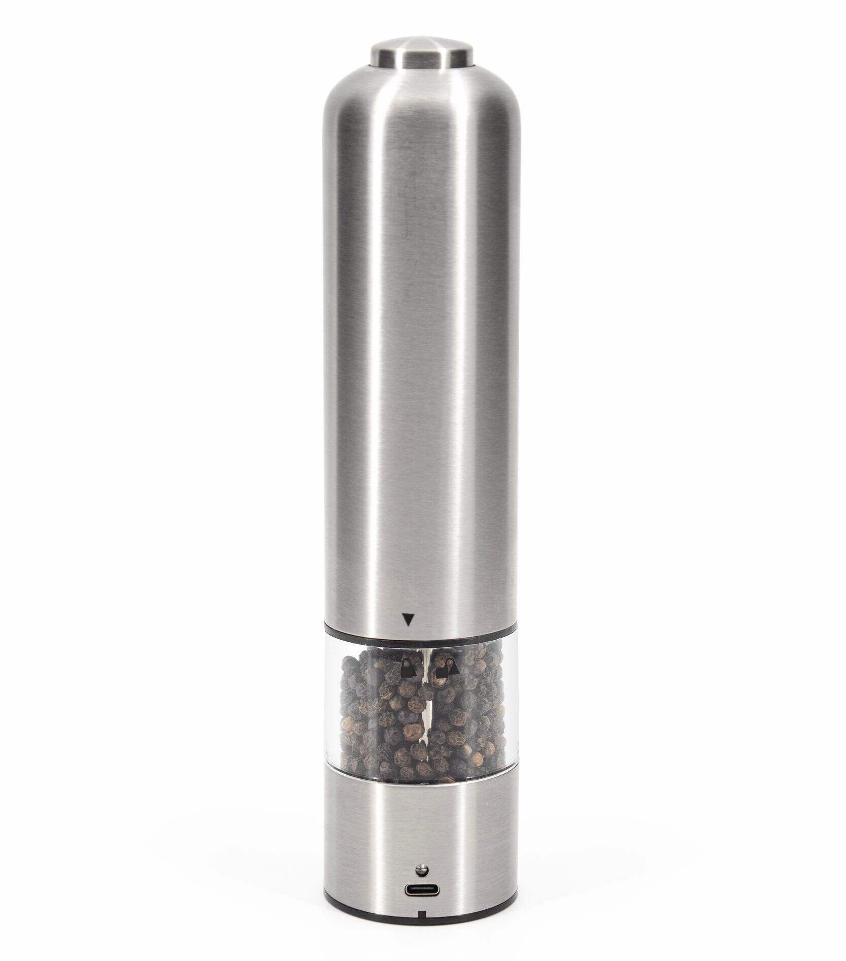 Kamenstein USB Rechargeable Stainless Salt & Pepper Grinder