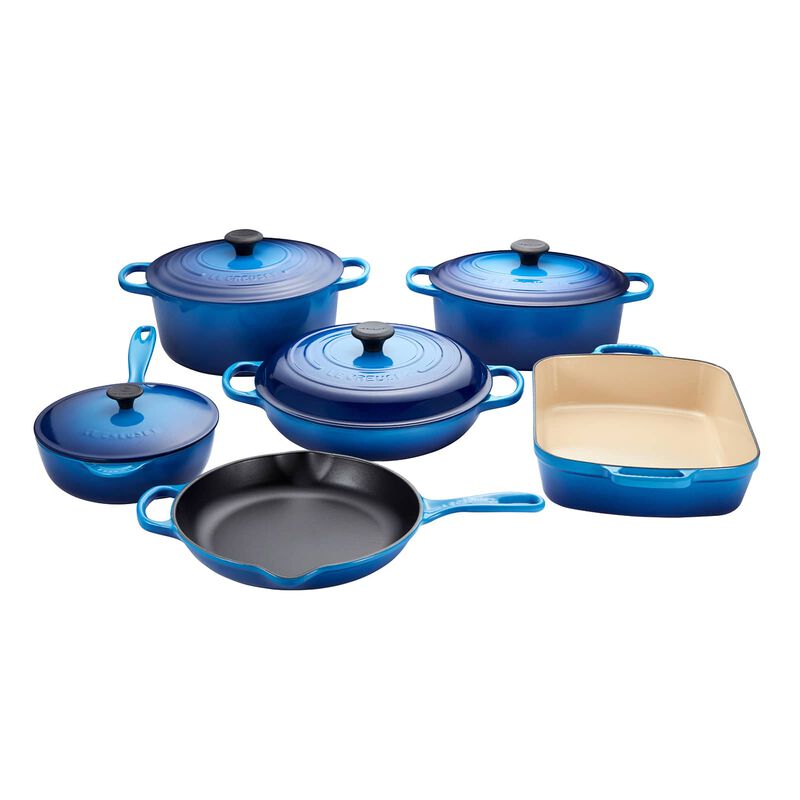 Le Creuset 10pc Cast Iron Set | Blueberry