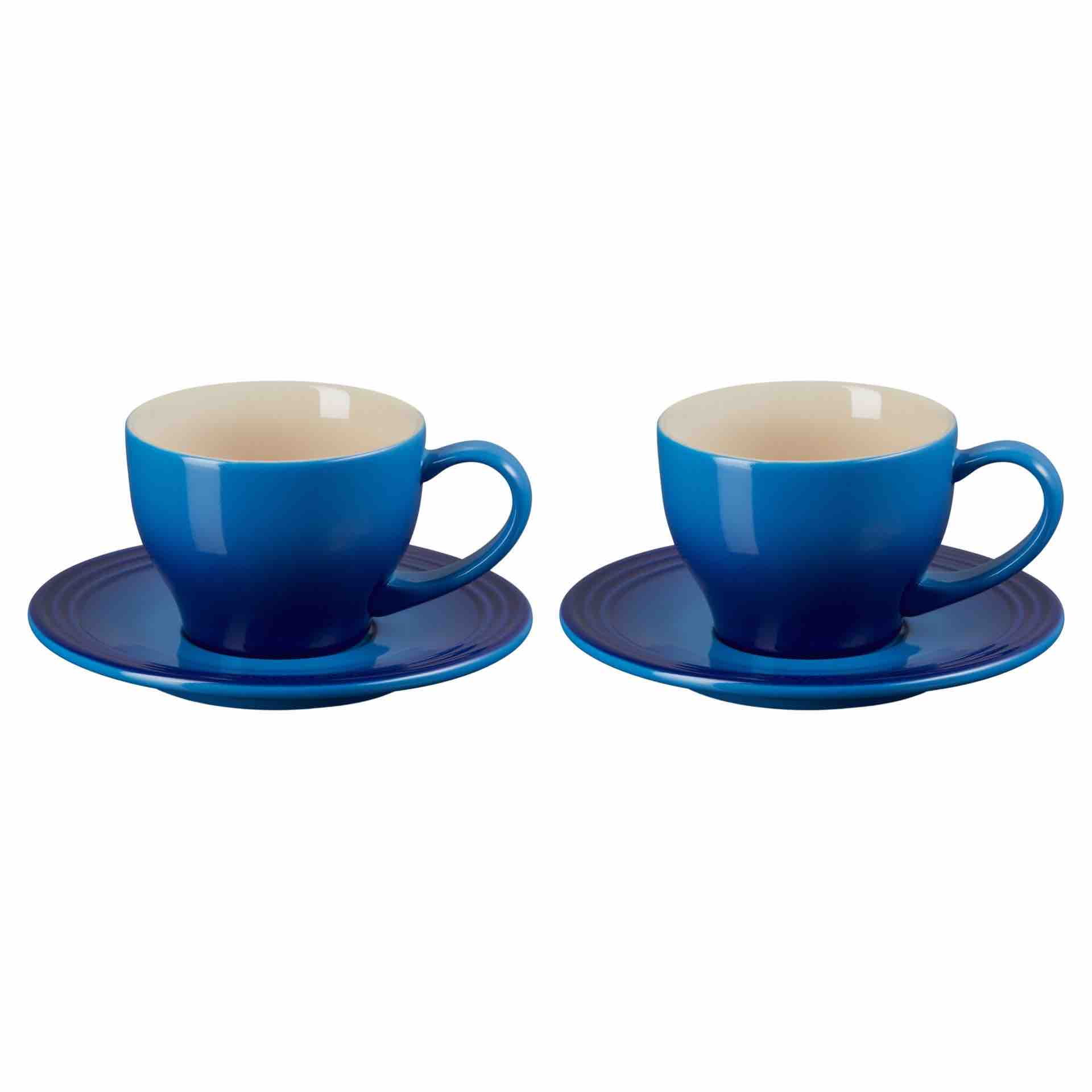 Le Creuset Cappuccino Cup & Saucers | Set of 2 | Blueberry