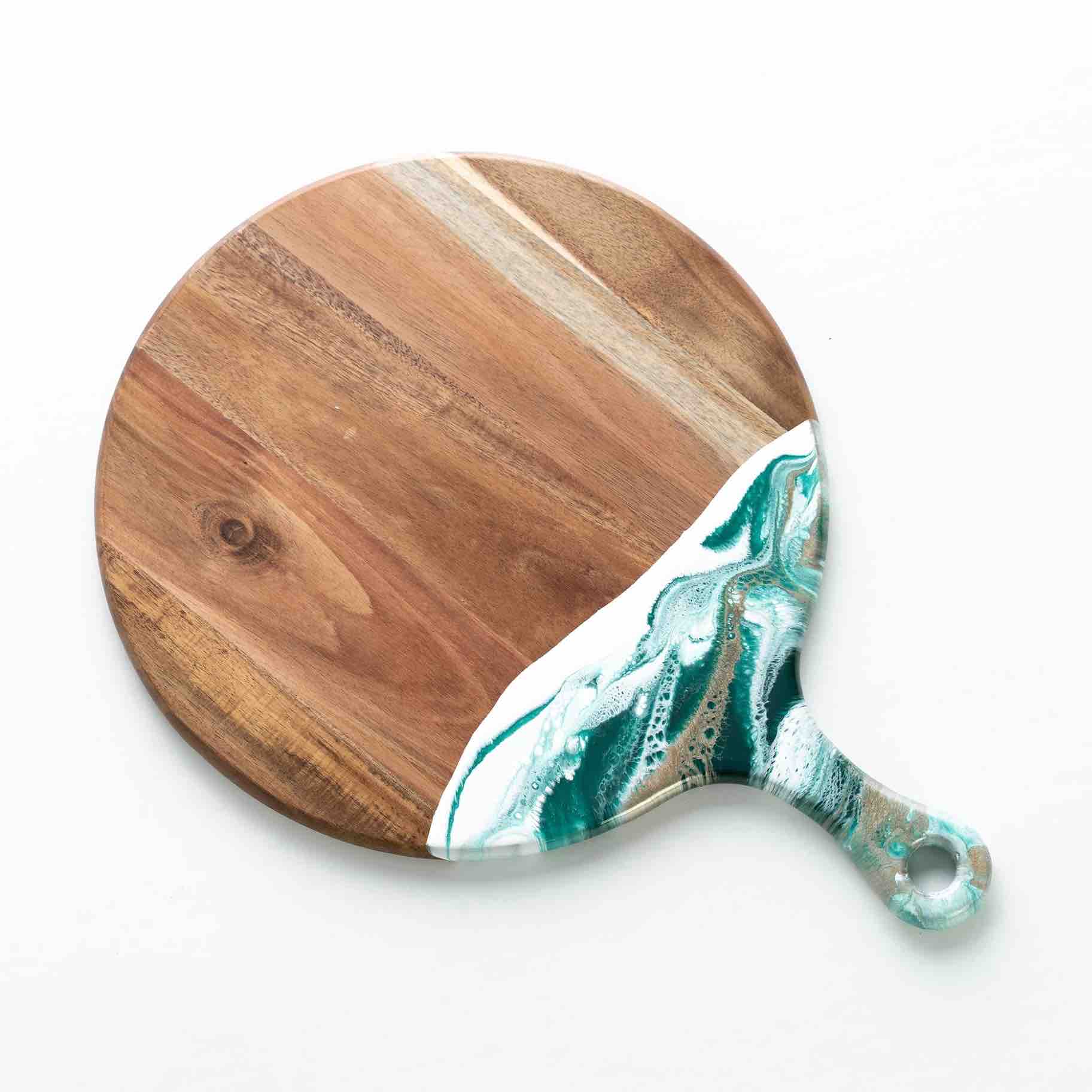 Lynn & Liana Cheeseboard with Dipped Handle | 12\" | Emerald