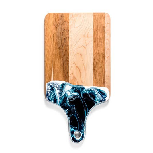 Lynn & Liana Cheeseboard with Dipped Handle | 7x14\" | Navy