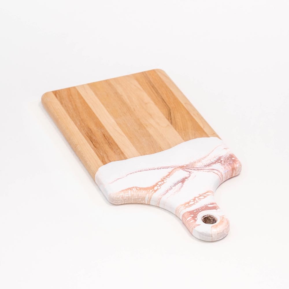 Lynn & Liana Cheeseboard with Dipped Handle | 7x14" | Rose Gold
