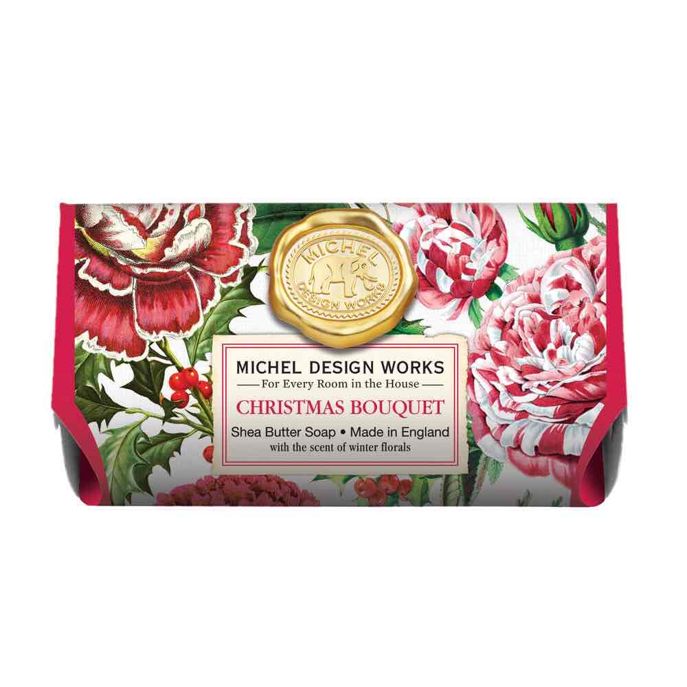 Michel Design Works Large Bath Soap Bar | Christmas Bouquet