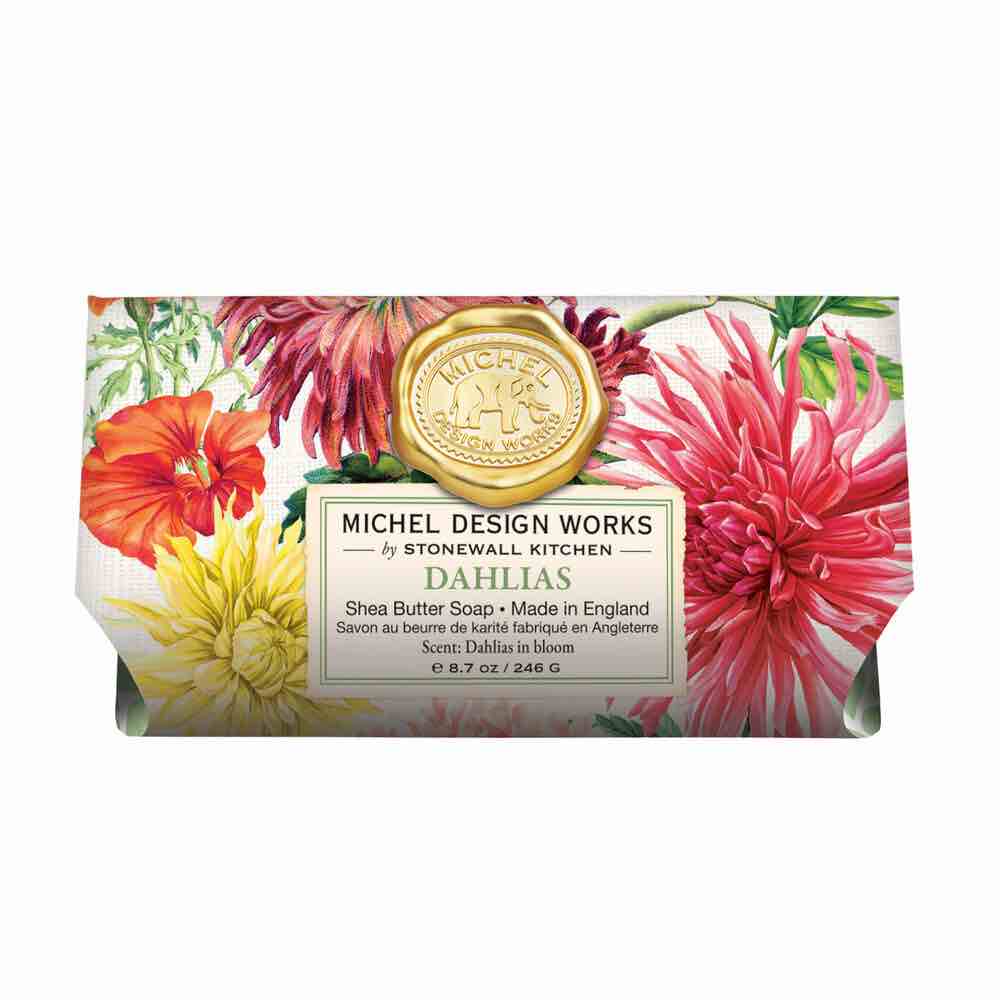 Michel Design Works Large Bath Soap Bar | Dahlias