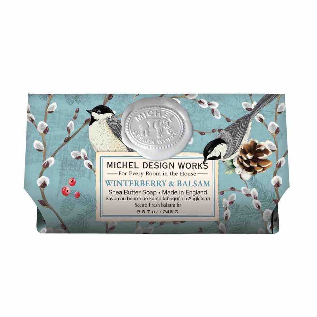 Michel Design Works Large Bath Soap Bar | Winterberry & Balsam