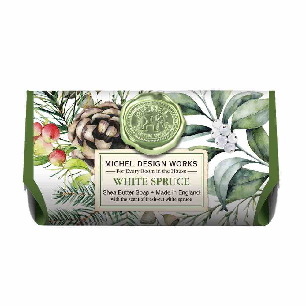 Michel Design Works Large Bath Soap Bar | White Spruce