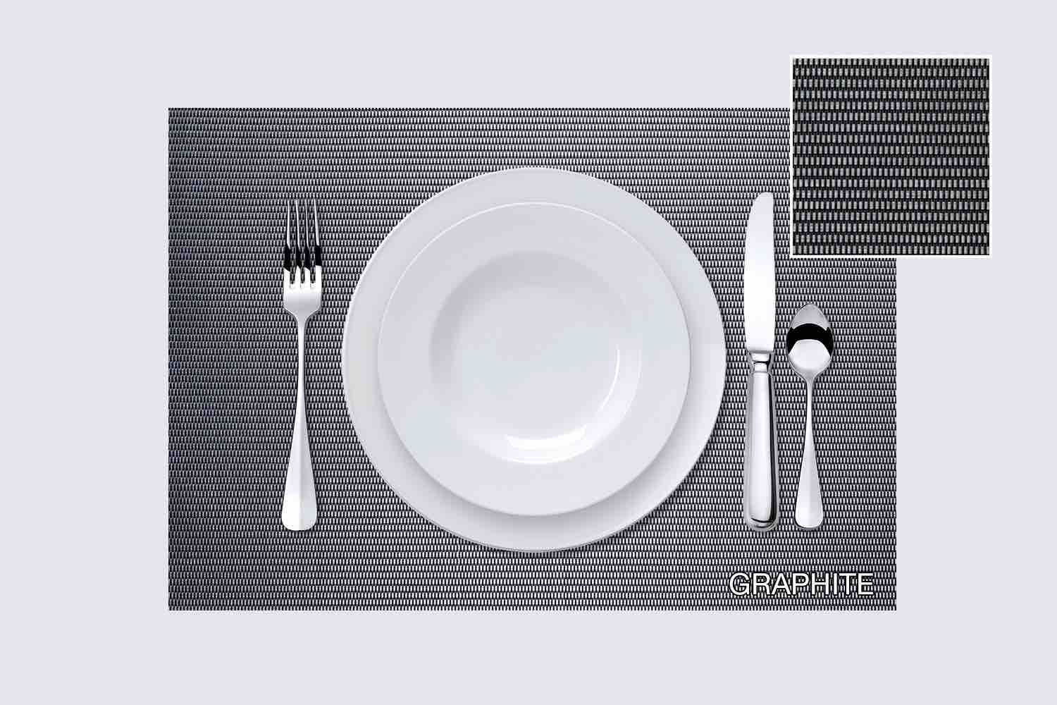 TATEhome Polyvinyl Placemat | Graphite