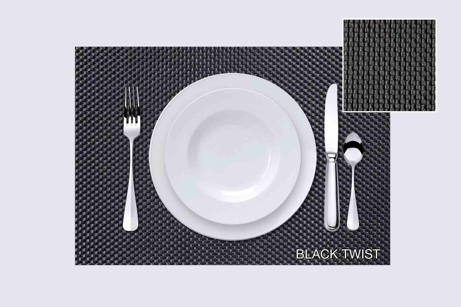 TATEhome Polyvinyl Placemat | Black Twist