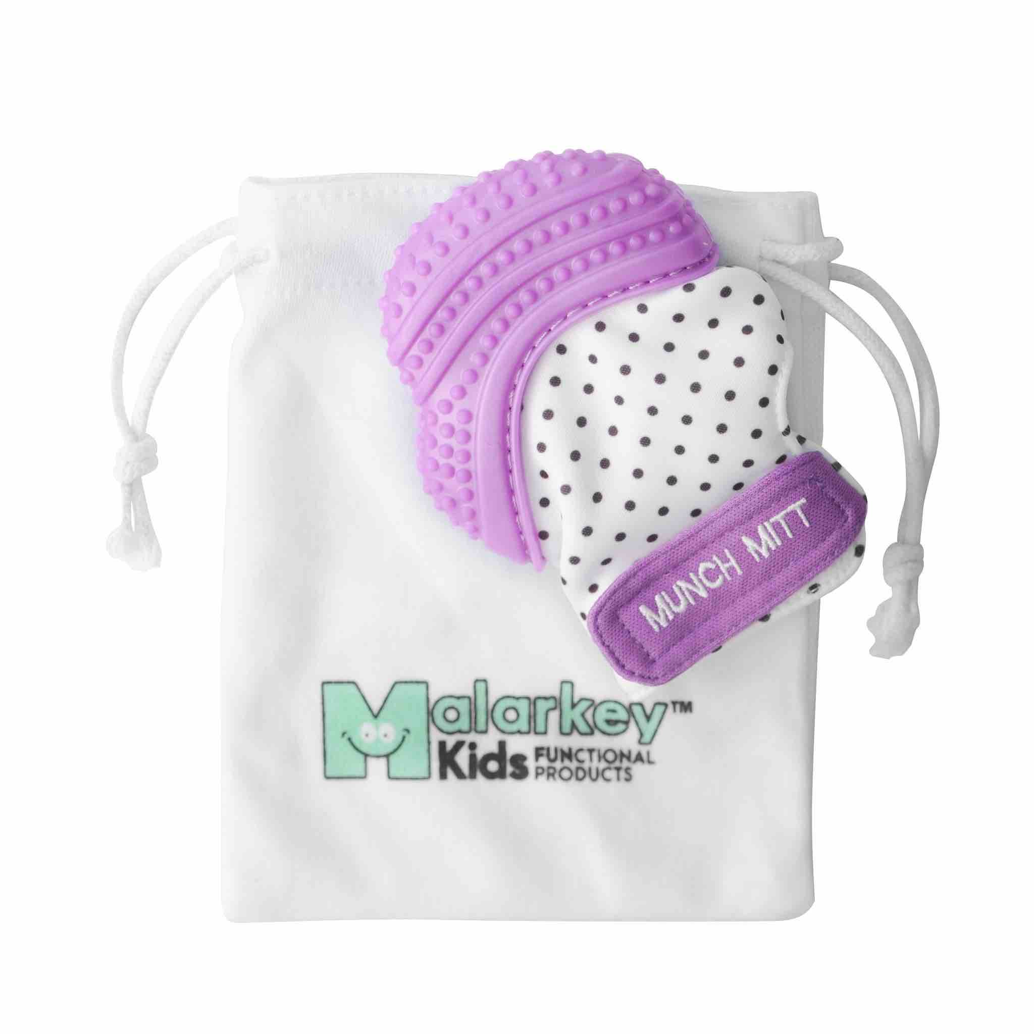 Munch Mitt | Purple Shimmer Polka Dots