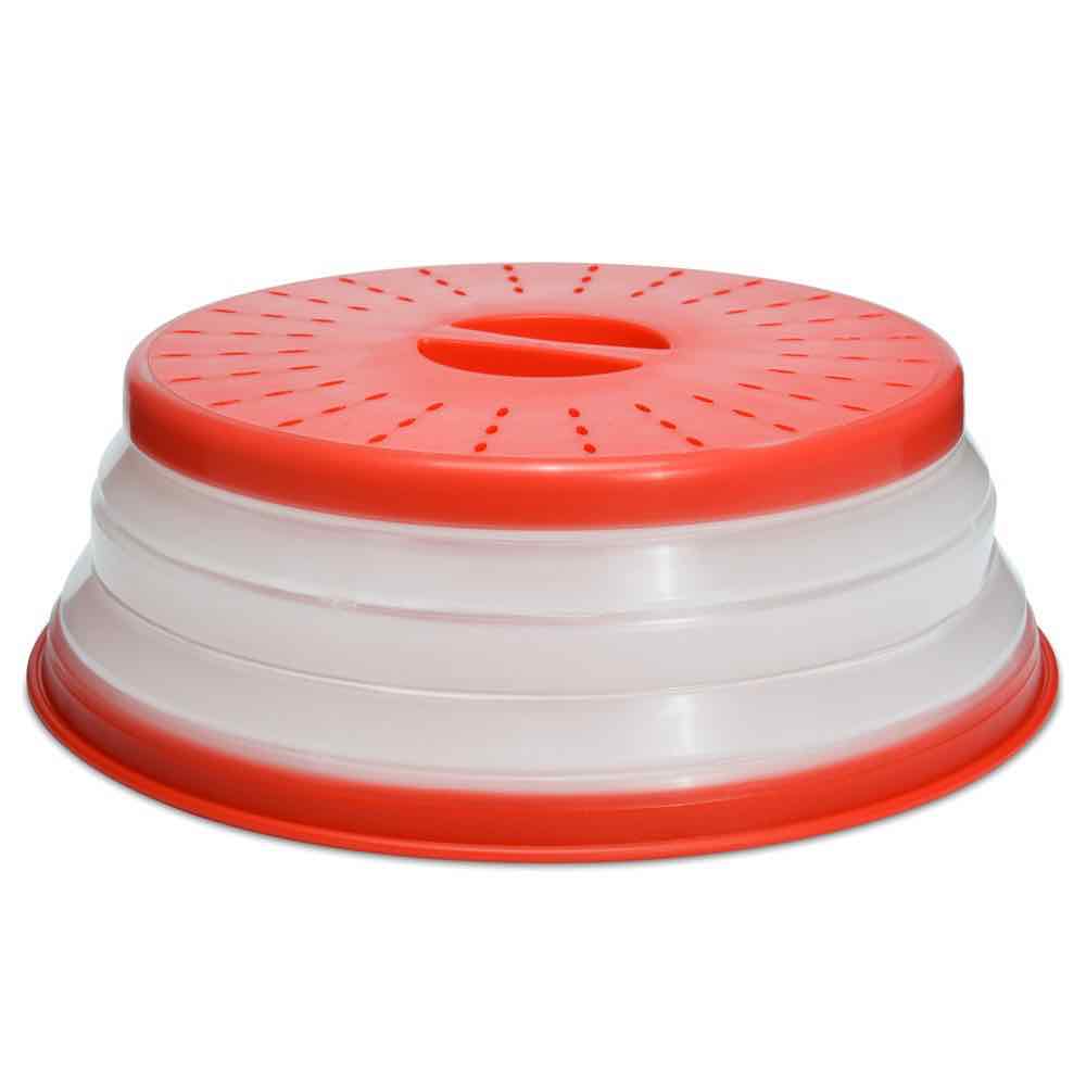 Tovolo Silicone Collapsible Microwave Food Cover | Red