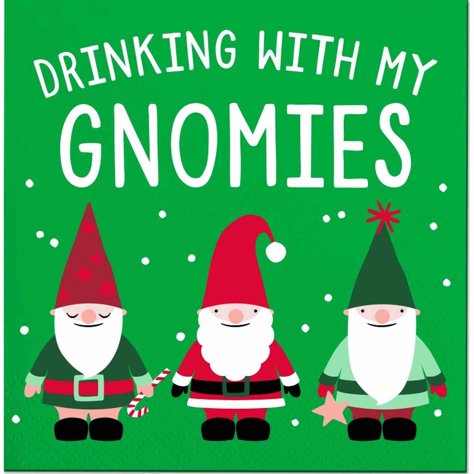 Quip Holiday Cocktail Napkins | Gnomies 20pk