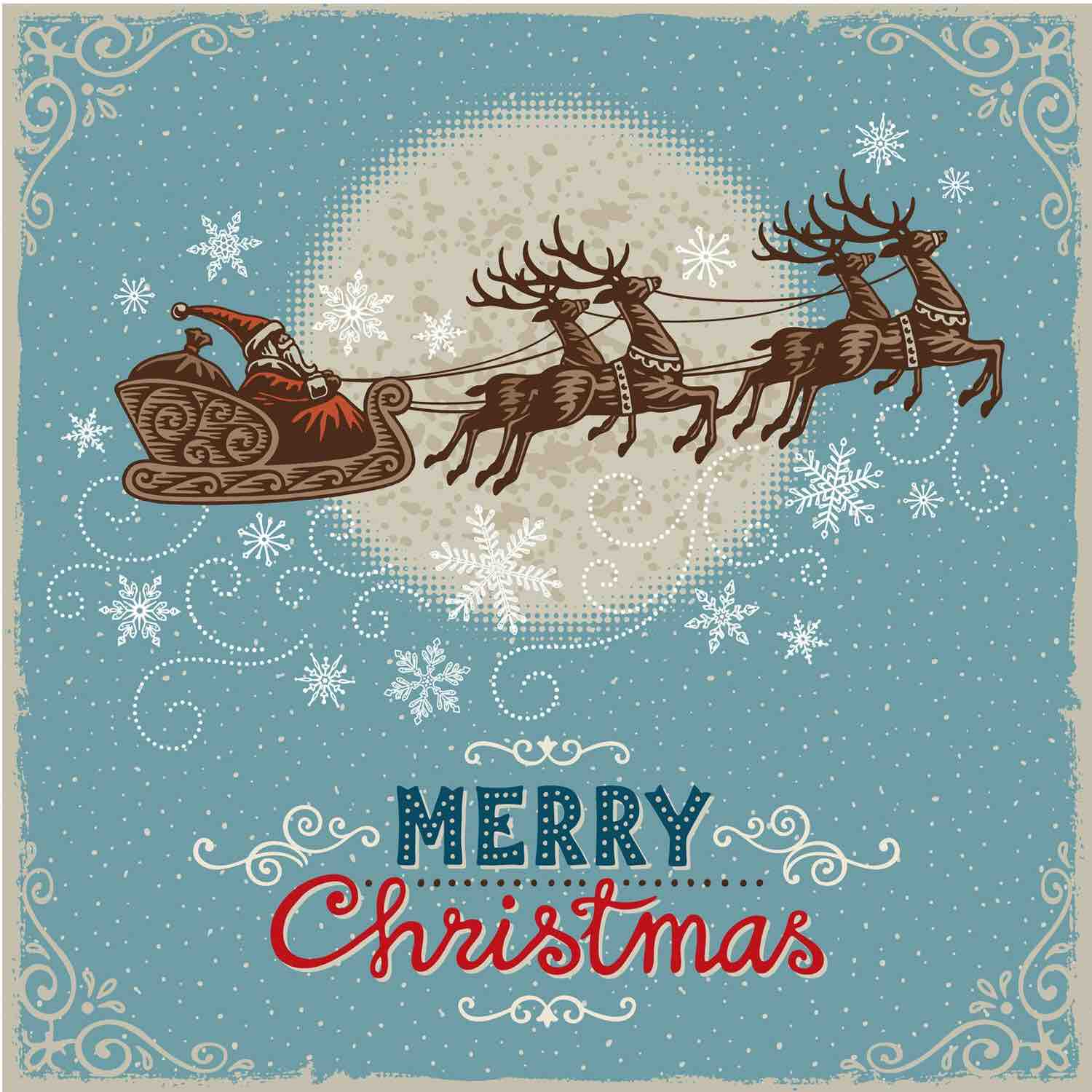 Christmas Napkins | Luncheon 20pk | Sleigh