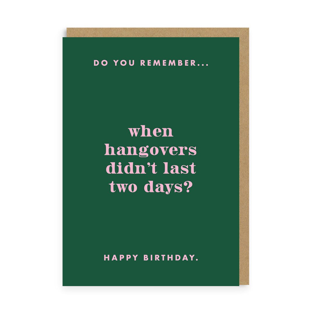 Birthday Card | Hangovers