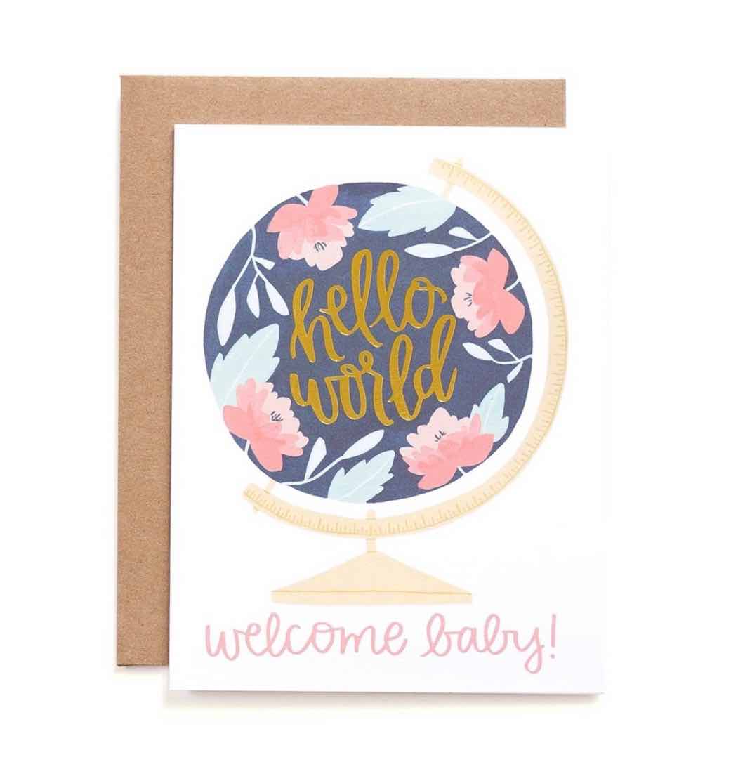 Baby Card | Welcome Baby Globe