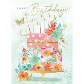Birthday Card | Floral Cake
